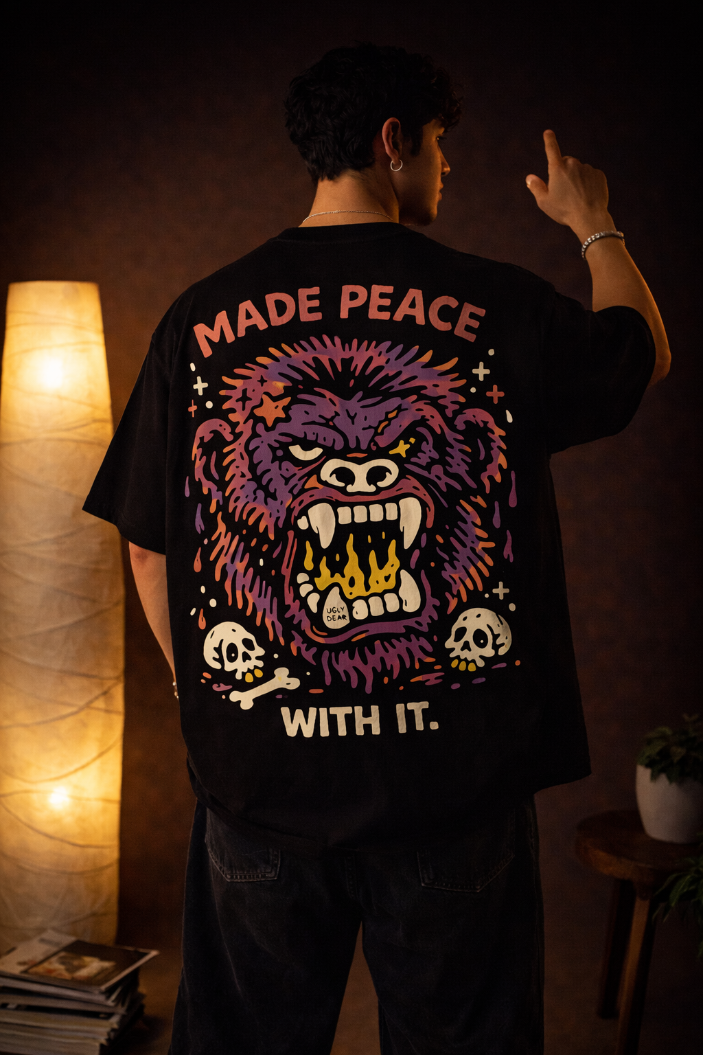 Made peace with it. | Misbehaved Animals | UGLY DEAR | Unisex Oversized Classic T-Shirt