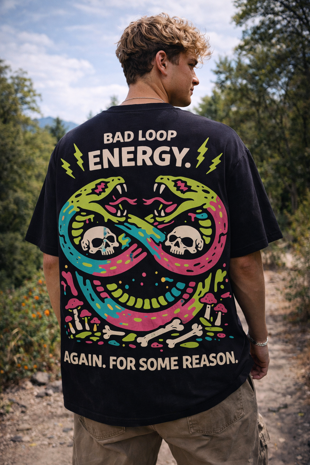 Bad Loop Energy | Misbehaved Animals | UGLY DEAR | Unisex Oversized Classic T-Shirt