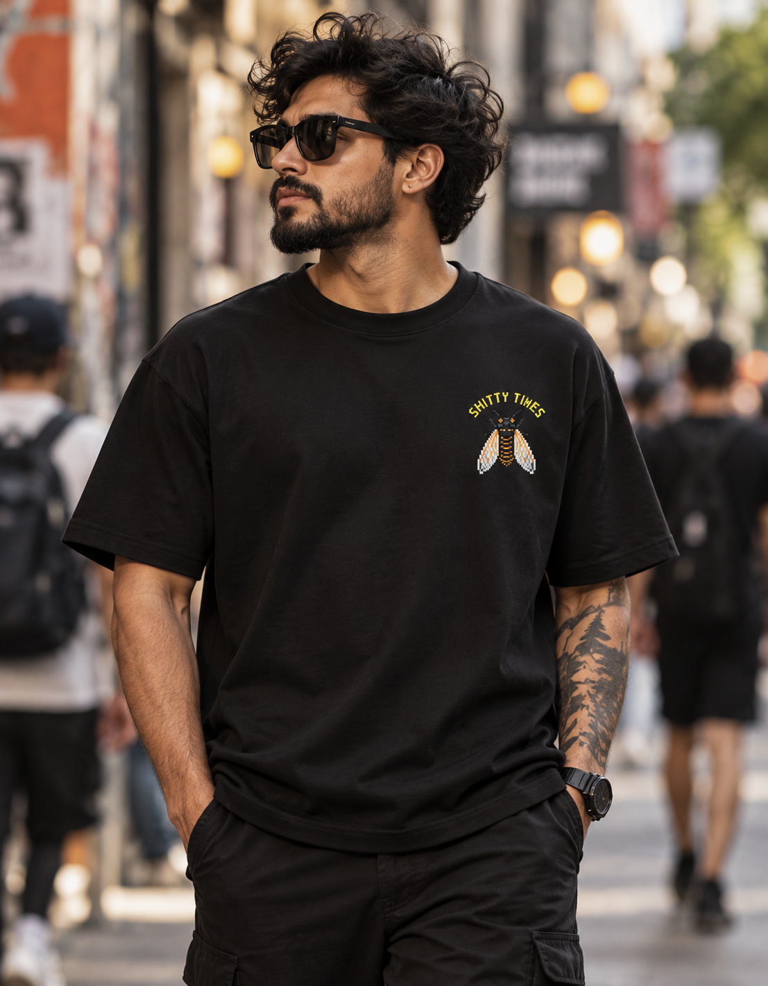 Shitty Times | Digital Bugs | UGLY DEAR | Unisex Classic Crew T-Shirt